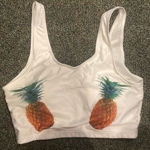 pineapple swimsuit top